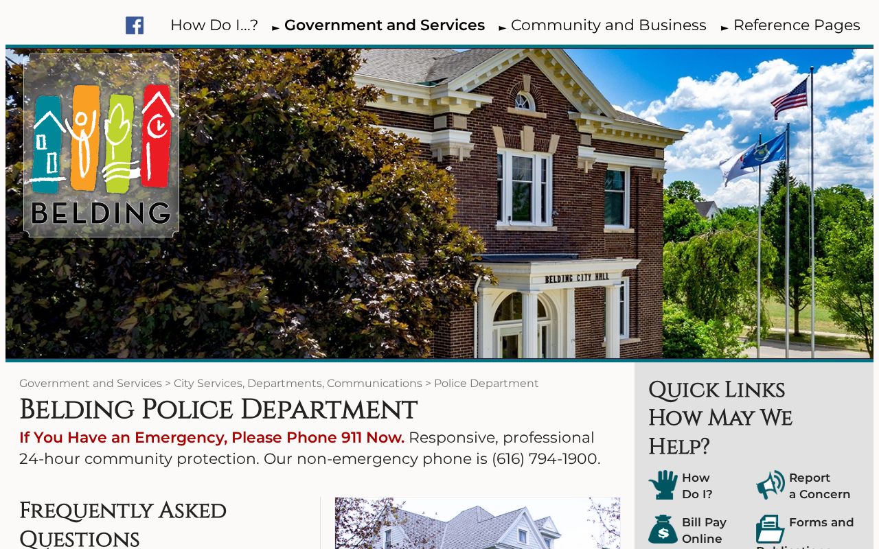 Belding criminal records source for the Belding Police Department