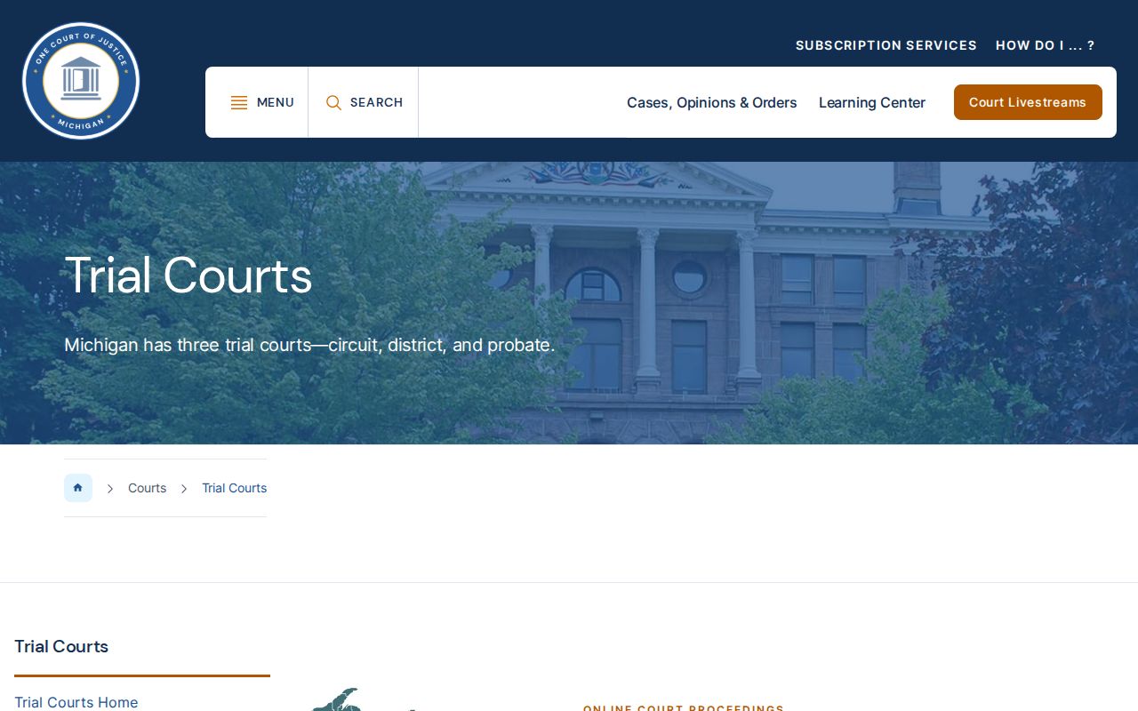 Ionia County criminal court case trial-court directory